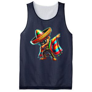 Dabbing Mexican Poncho Cinco De Mayo Mesh Reversible Basketball Jersey Tank