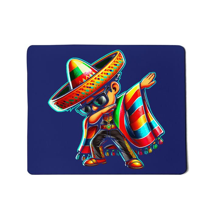 Dabbing Mexican Poncho Cinco De Mayo Mousepad