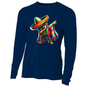 Dabbing Mexican Poncho Cinco De Mayo Cooling Performance Long Sleeve Crew