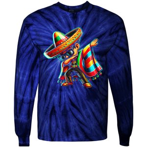 Dabbing Mexican Poncho Cinco De Mayo Tie-Dye Long Sleeve Shirt