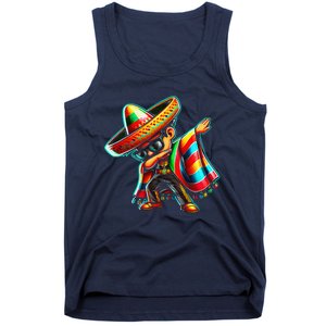 Dabbing Mexican Poncho Cinco De Mayo Tank Top