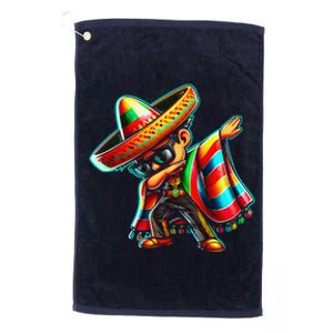 Dabbing Mexican Poncho Cinco De Mayo Platinum Collection Golf Towel