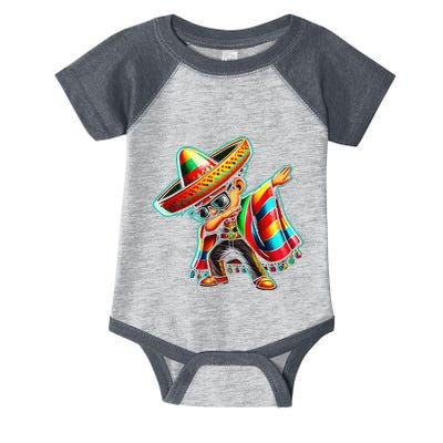 Dabbing Mexican Poncho Cinco De Mayo Infant Baby Jersey Bodysuit