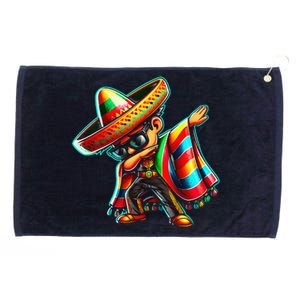 Dabbing Mexican Poncho Cinco De Mayo Grommeted Golf Towel