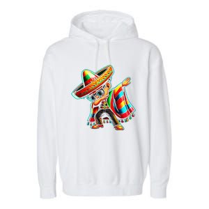 Dabbing Mexican Poncho Cinco De Mayo Garment-Dyed Fleece Hoodie