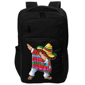 Dabbing Mexican Poncho Cinco De Mayo Short Sleeve Sombrero Dab Impact Tech Backpack