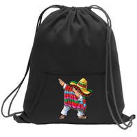 Dabbing Mexican Poncho Cinco De Mayo Short Sleeve Sombrero Dab Sweatshirt Cinch Pack Bag