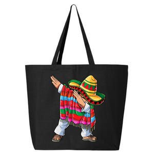 Dabbing Mexican Poncho Cinco De Mayo Short Sleeve Sombrero Dab 25L Jumbo Tote