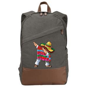 Dabbing Mexican Poncho Cinco De Mayo Short Sleeve Sombrero Dab Cotton Canvas Backpack