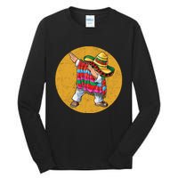 Dabbing Mexican Poncho Cinco De Mayo Retro Vintage Tall Long Sleeve T-Shirt