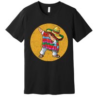 Dabbing Mexican Poncho Cinco De Mayo Retro Vintage Premium T-Shirt