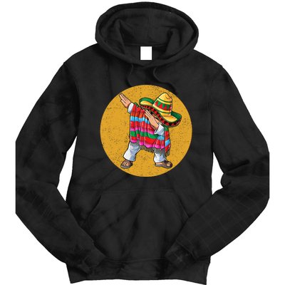 Dabbing Mexican Poncho Cinco De Mayo Retro Vintage Tie Dye Hoodie