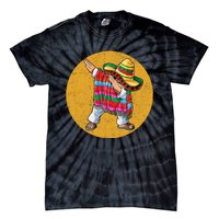 Dabbing Mexican Poncho Cinco De Mayo Retro Vintage Tie-Dye T-Shirt