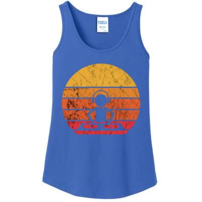 Dj Music Producer Beatmaker Retro Vintage Sunset Turntable Gift Ladies Essential Tank