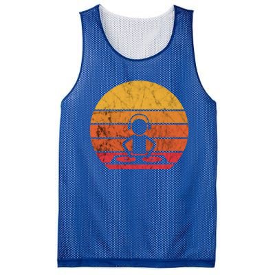 Dj Music Producer Beatmaker Retro Vintage Sunset Turntable Gift Mesh Reversible Basketball Jersey Tank