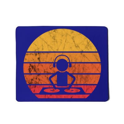 Dj Music Producer Beatmaker Retro Vintage Sunset Turntable Gift Mousepad