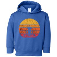 Dj Music Producer Beatmaker Retro Vintage Sunset Turntable Gift Toddler Hoodie