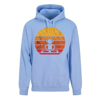 Dj Music Producer Beatmaker Retro Vintage Sunset Turntable Gift Unisex Surf Hoodie