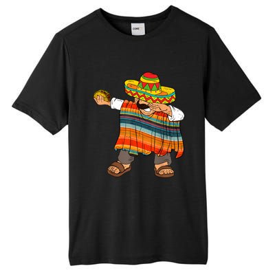 Dabbing Mexican Poncho Cinco De Mayo Men Sombrero Funny Dab Tall Fusion ChromaSoft Performance T-Shirt