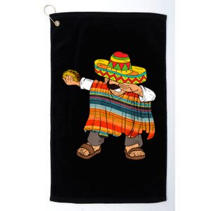 Dabbing Mexican Poncho Cinco De Mayo Men Sombrero Funny Dab Platinum Collection Golf Towel