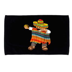 Dabbing Mexican Poncho Cinco De Mayo Men Sombrero Funny Dab Microfiber Hand Towel