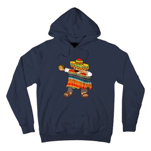 Dabbing Mexican Poncho Cinco De Mayo Men Sombrero Funny Dab Hoodie