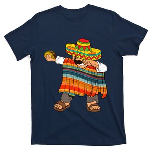 Dabbing Mexican Poncho Cinco De Mayo Men Sombrero Funny Dab T-Shirt