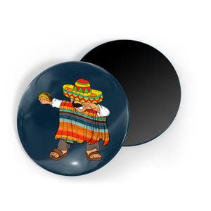 Dabbing Mexican Poncho Cinco De Mayo Men Sombrero Funny Dab Magnet