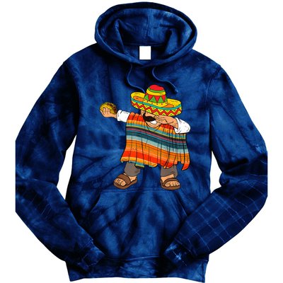 Dabbing Mexican Poncho Cinco De Mayo Men Sombrero Funny Dab Tie Dye Hoodie