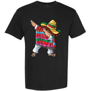 Dabbing Mexican Poncho Cinco De Mayo Boy Sombrero Dab Garment-Dyed Heavyweight T-Shirt