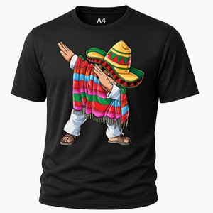 Dabbing Mexican Poncho Cinco De Mayo Boy Sombrero Dab Cooling Performance Crew T-Shirt