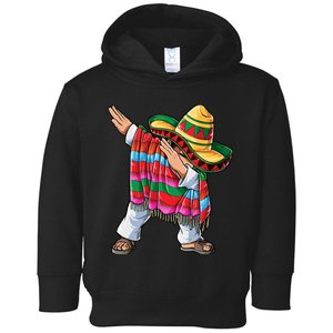 Dabbing Mexican Poncho Cinco De Mayo Boy Sombrero Dab Toddler Hoodie