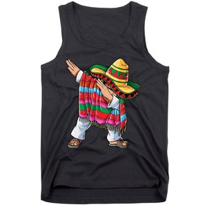 Dabbing Mexican Poncho Cinco De Mayo Boy Sombrero Dab Tank Top