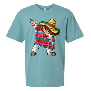 Dabbing Mexican Poncho Cinco De Mayo Boy Sombrero Dab Sueded Cloud Jersey T-Shirt