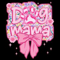 Dog Mom Preppy Dog Mama Flower Coquette Bow Mothers Day Tall T-Shirt