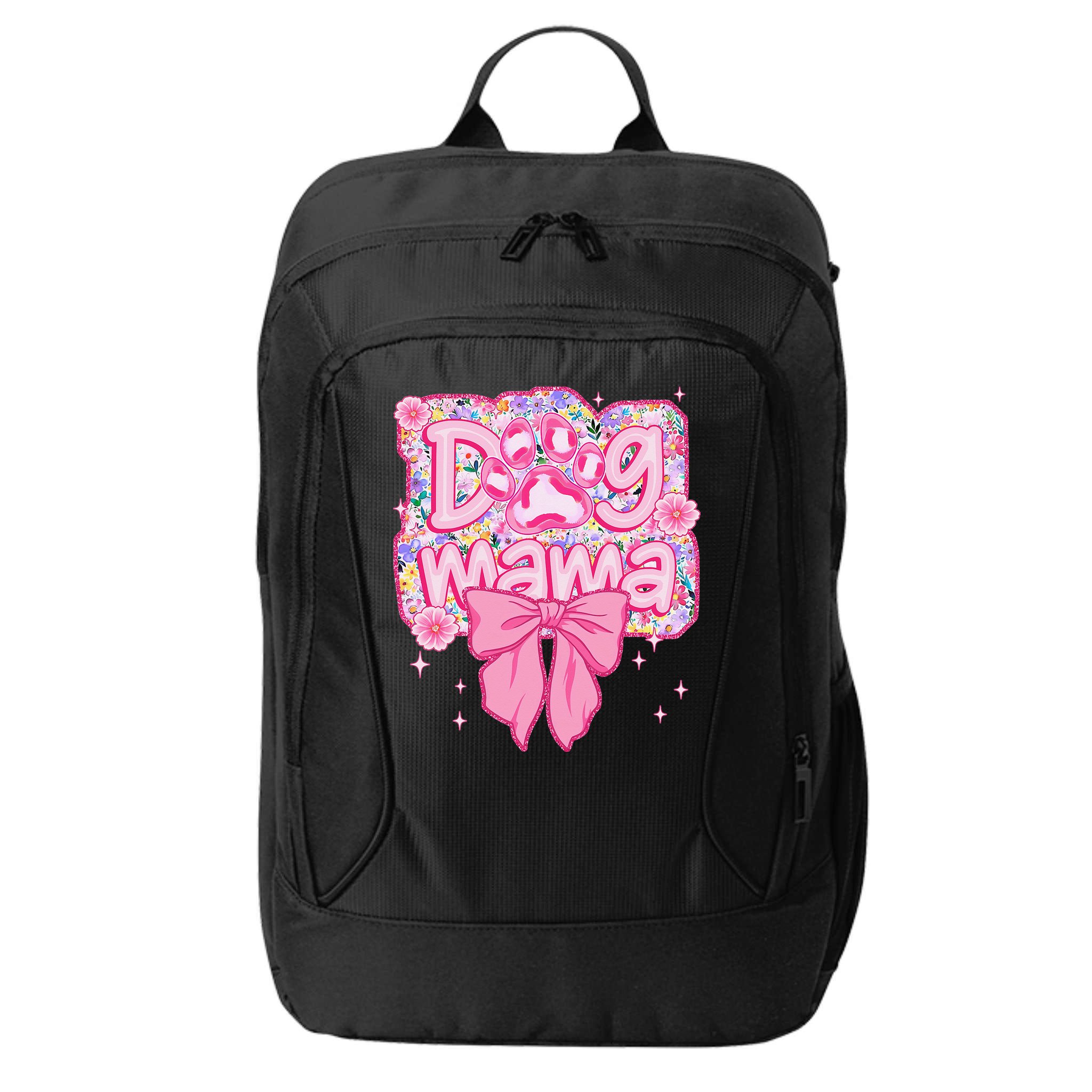 Dog Mom Preppy Dog Mama Flower Coquette Bow Mothers Day City Backpack