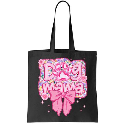 Dog Mom Preppy Dog Mama Flower Coquette Bow Mothers Day Bag