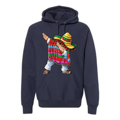 Dabbing Mexican Poncho Cinco De Mayo Sombrero Dab Premium Hoodie