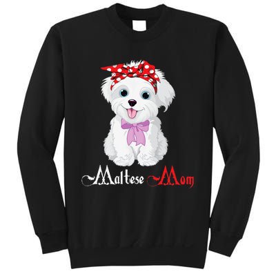 Dog Mama Puppy Mom Maltese Sweatshirt