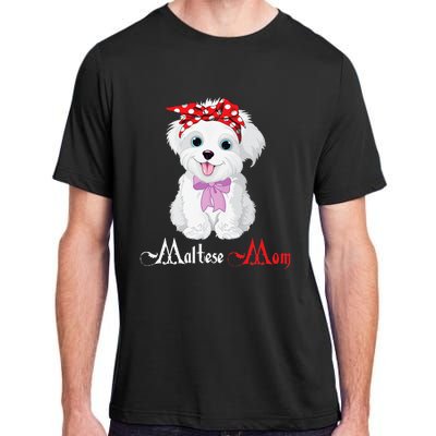 Dog Mama Puppy Mom Maltese Adult ChromaSoft Performance T-Shirt