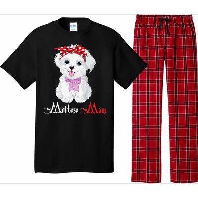 Dog Mama Puppy Mom Maltese Pajama Set