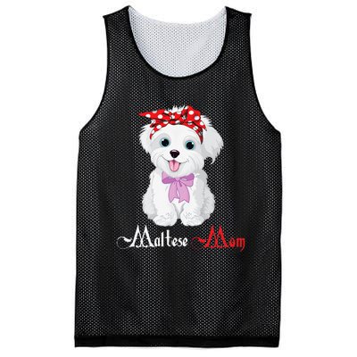 Dog Mama Puppy Mom Maltese Mesh Reversible Basketball Jersey Tank