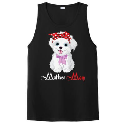 Dog Mama Puppy Mom Maltese PosiCharge Competitor Tank