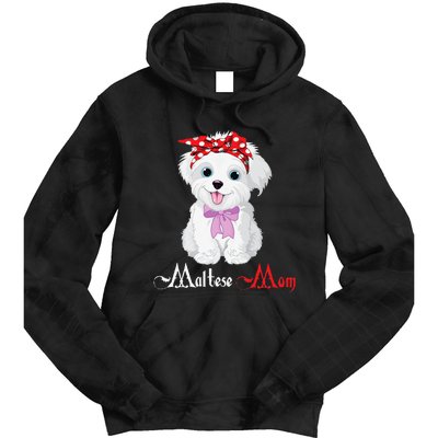 Dog Mama Puppy Mom Maltese Tie Dye Hoodie