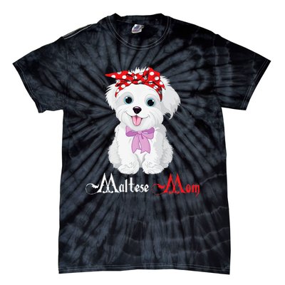 Dog Mama Puppy Mom Maltese Tie-Dye T-Shirt