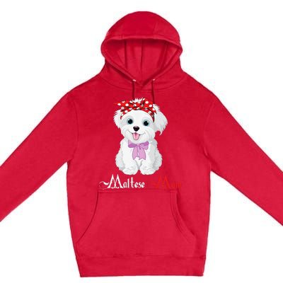 Dog Mama Puppy Mom Maltese Premium Pullover Hoodie