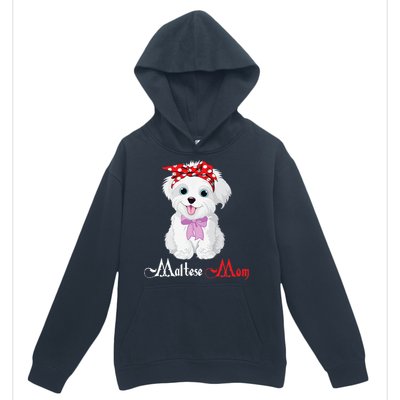 Dog Mama Puppy Mom Maltese Urban Pullover Hoodie