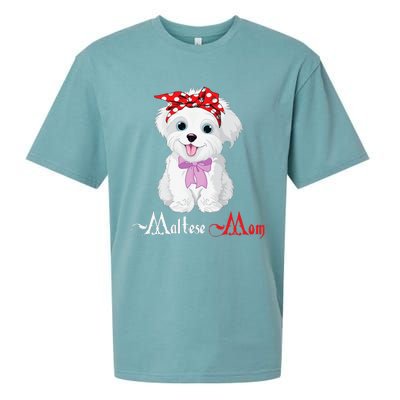 Dog Mama Puppy Mom Maltese Sueded Cloud Jersey T-Shirt