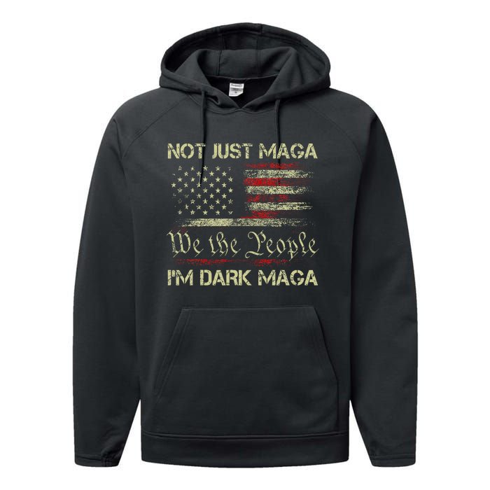 Dark Maga Patriotic Trump Republicans Conservatives Performance Fleece Hoodie