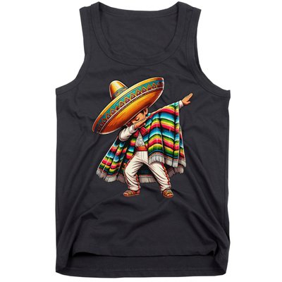 Dabbing Mexican Poncho Cinco De Mayo Tank Top